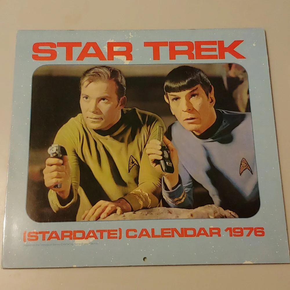 Vtg Star Trek 1976 Calendar (=2032)